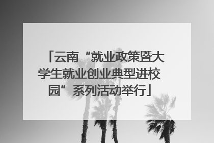 云南“就业政策暨大学生就业创业典型进校园”系列活动举行